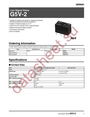 G5V-2-DC12 datasheet  